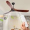 Bansa Rose 52in Black Indoor/Outdoor Ceiling Fan, Remote with Timer, 3 Blade XY-M5203DC - alternate 2